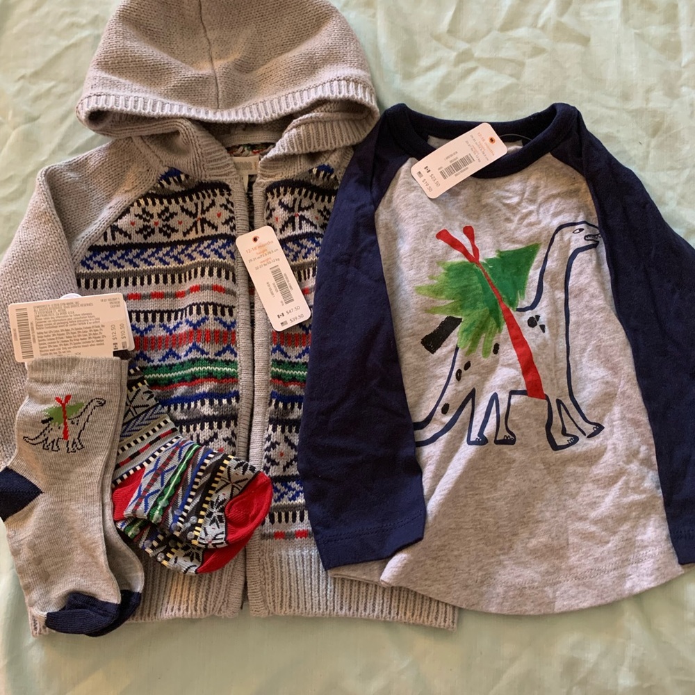 Toddler Dinosaur Christmas sweater 12-18 months